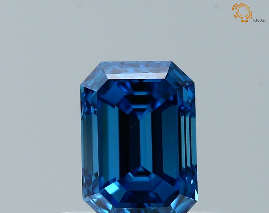 0.43 CT Fancy Intense Blue EMERALD