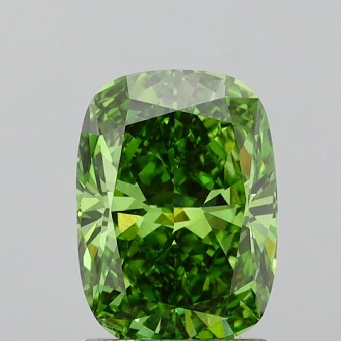 1.8 CT Fancy Vivid Green CUSHION MODIFIED