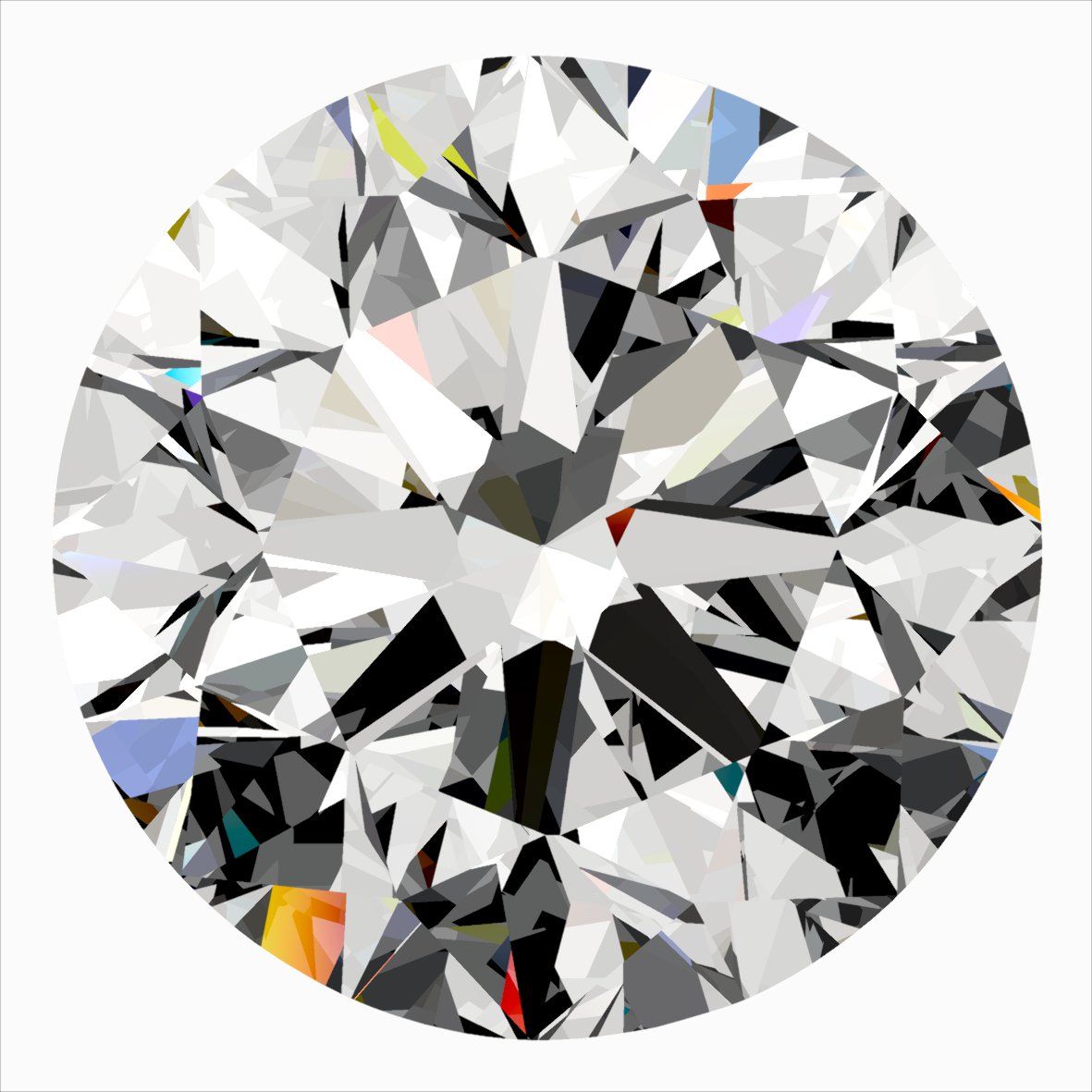 Diamant Rond 0.50 ct - Couleur D - Pureté VS1