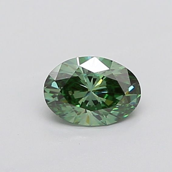 0.74 CT Fancy Vivid Green OVAL