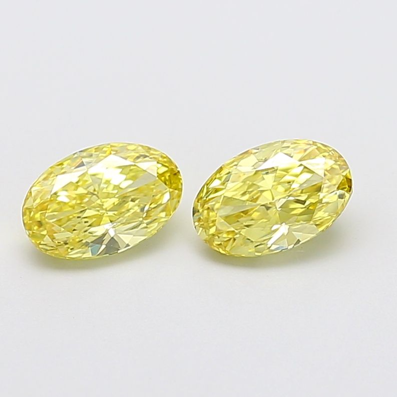 0.74 CT Fancy Intense Yellow OVAL