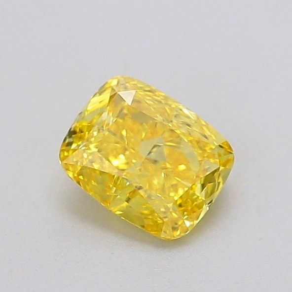 0.66 CT Fancy Vivid Yellow CUSHION MODIFIED