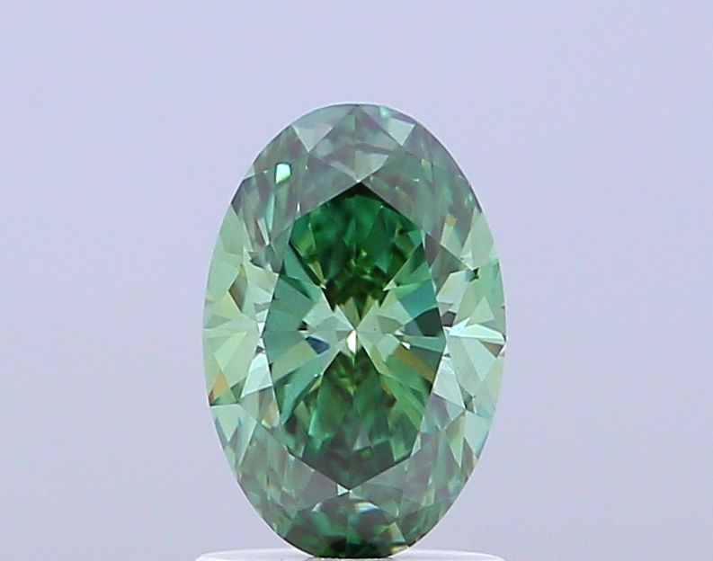 1.03 CT Fancy Vivid Green OVAL