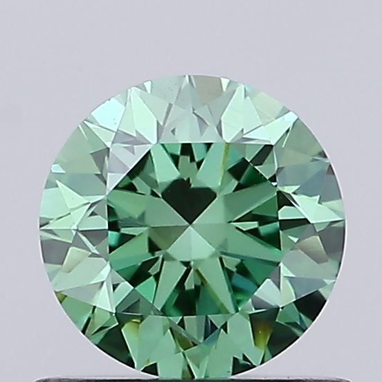 0.72 CT Fancy Vivid Green ROUND