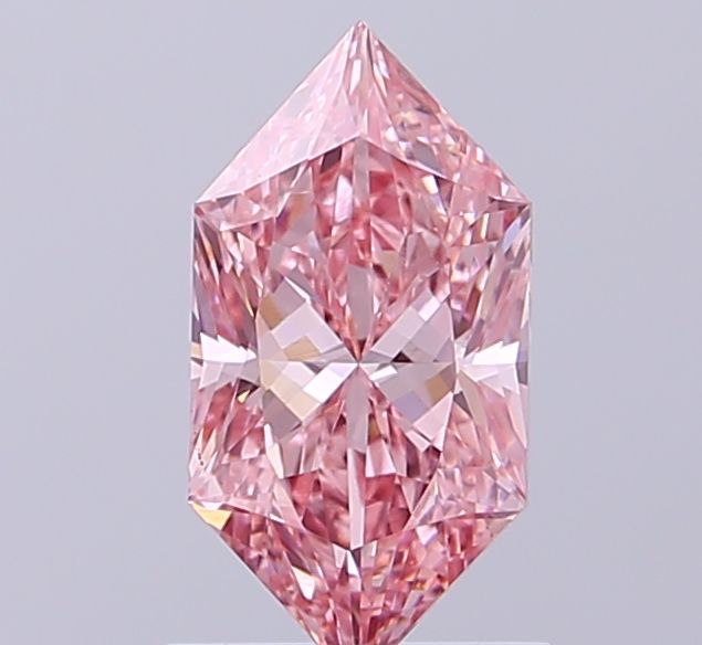 1.35 CT Fancy Vivid Pink HEXAGONAL