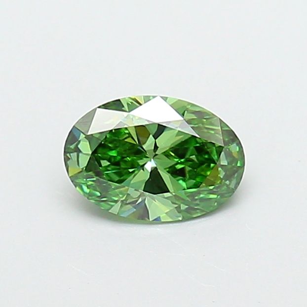 0.55 CT Fancy Vivid Green OVAL