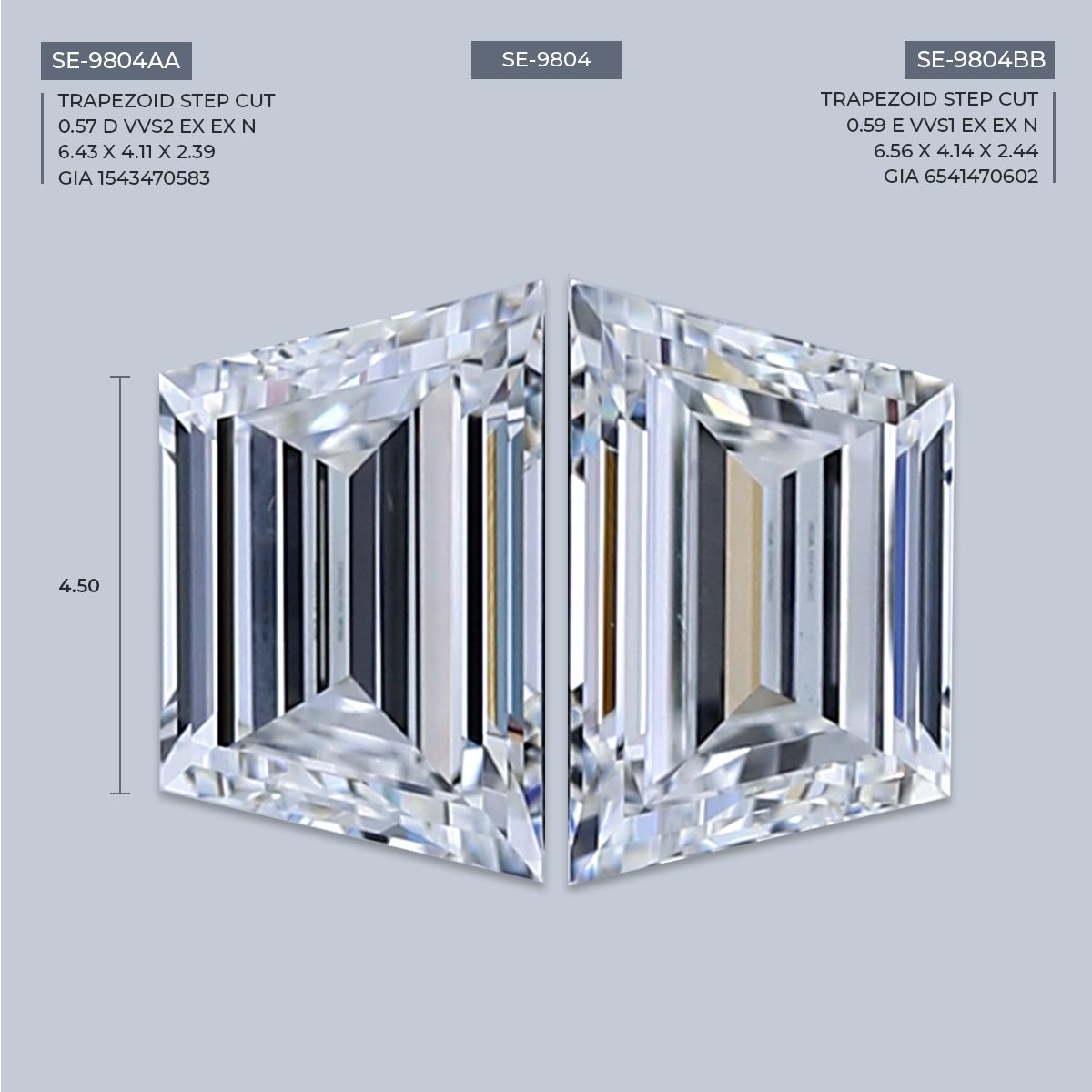 0.59 ct Trapezoid Diamond