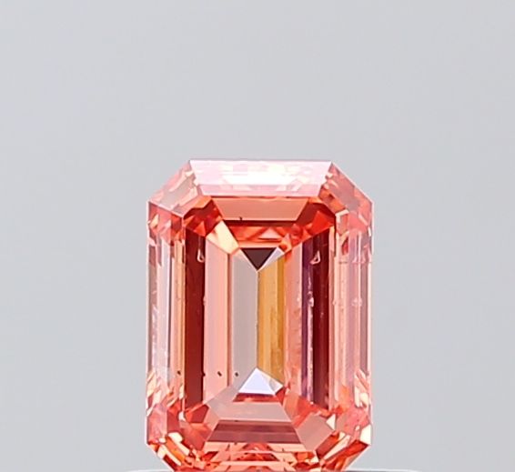 0.7 CT Fancy Vivid Orangey Pink EMERALD
