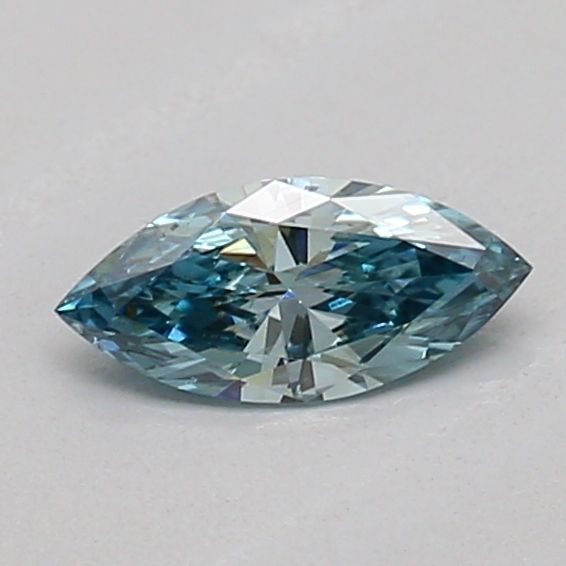 0.18 CT Fancy Intense Greenish Blue MARQUISE
