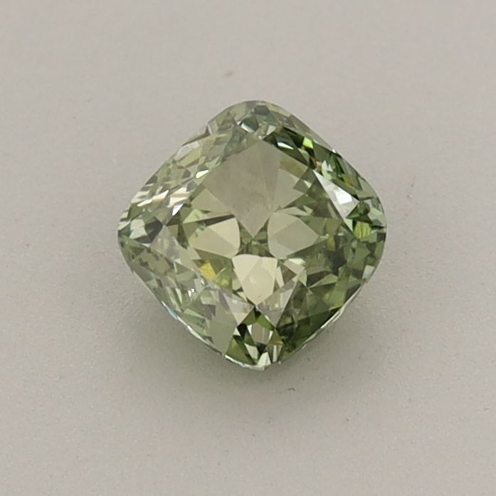 0.57 CT Fancy Vivid Green CUSHION MODIFIED