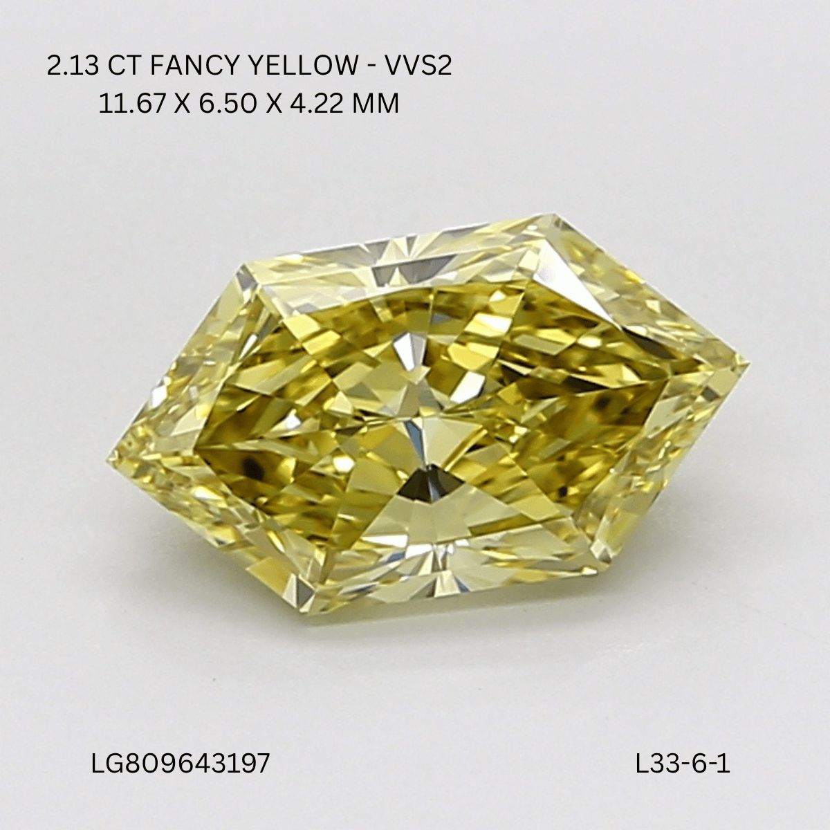 2.13 ct lab-grown Hexagonal Diamond