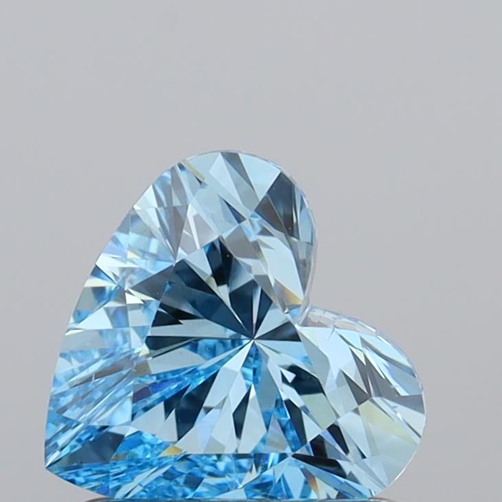 1.0 CT Fancy Vivid Blue HEART