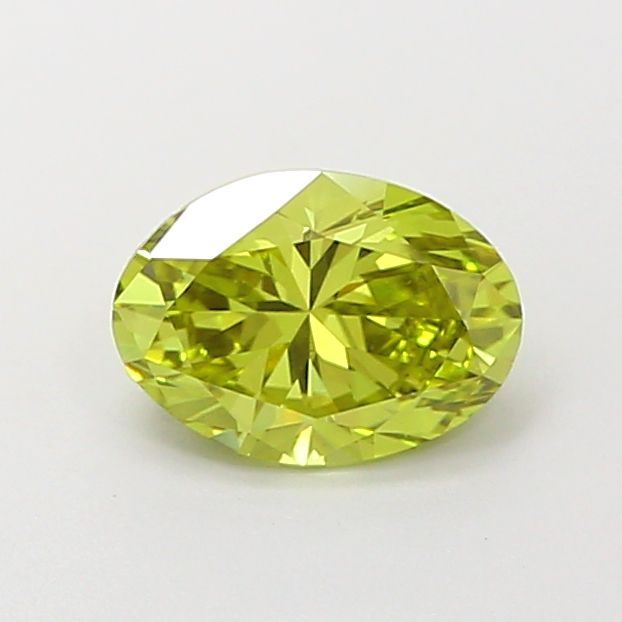 0.97 CT Fancy Vivid Yellowish Green OVAL