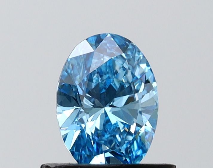 0.72 CT Fancy Vivid Blue OVAL