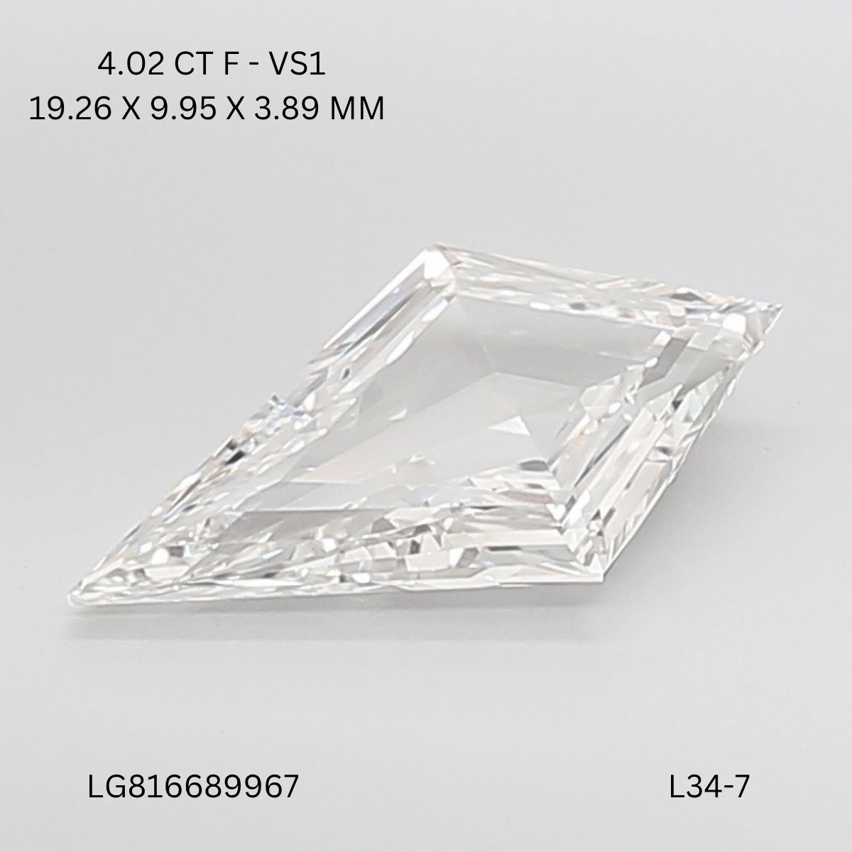 4.02 ct lab-grown Kite Diamond