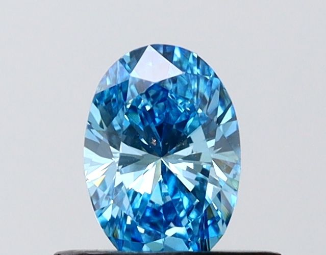 0.56 CT Fancy Vivid Blue OVAL