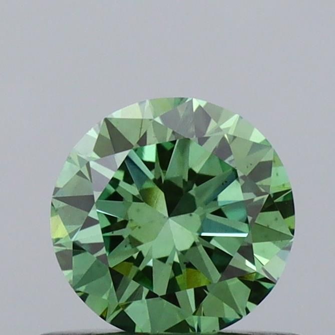 0.51 CT Fancy Vivid Green ROUND