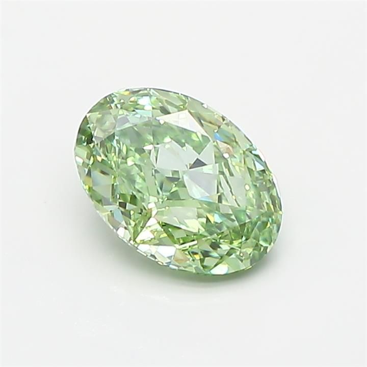 1.04 CT Fancy Vivid Green OVAL