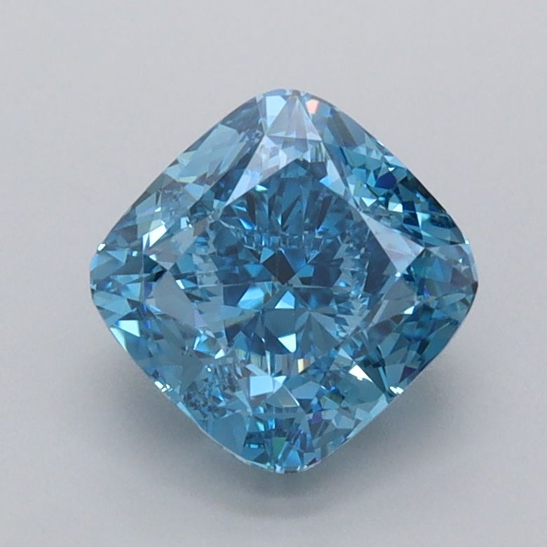 1.62 CT Fancy Vivid Blue CUSHION MODIFIED