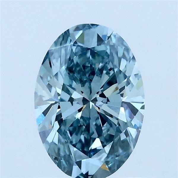 1.01 CT Fancy Vivid Greenish Blue OVAL