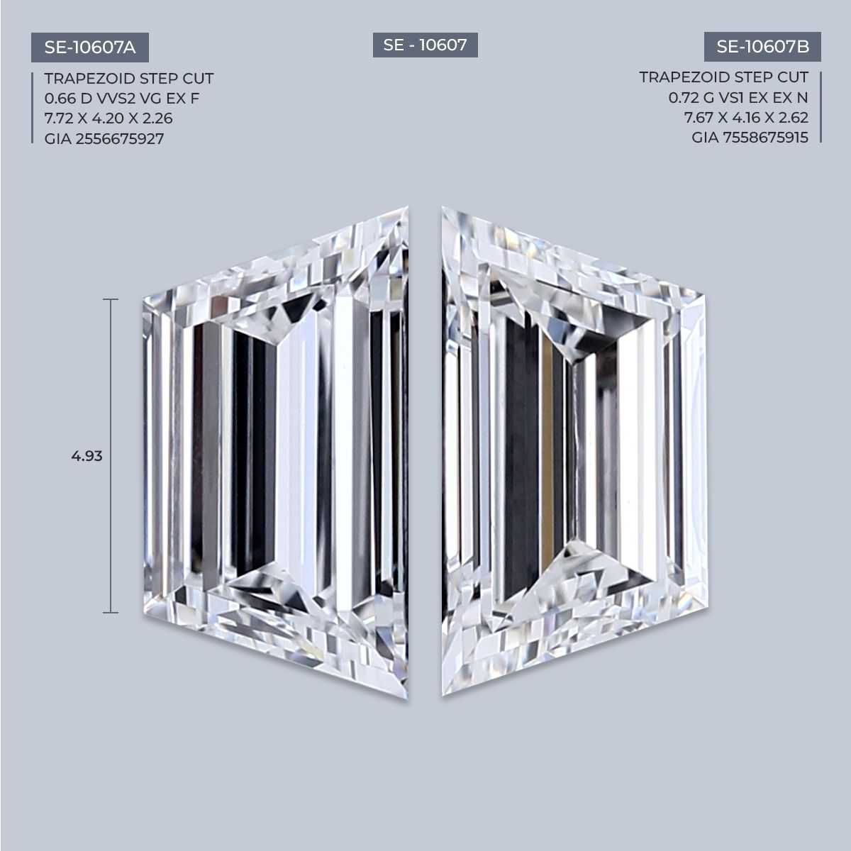 0.72 ct Trapezoid Diamond