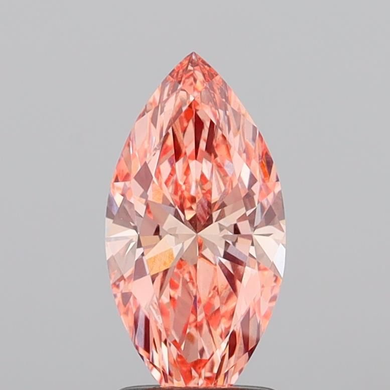 1.33 CT Fancy Intense Orangey Pink MARQUISE