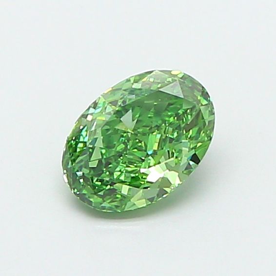 1.06 CT Fancy Vivid Green OVAL