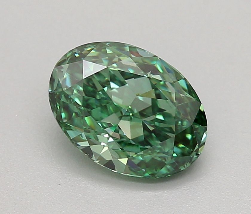1.05 CT Fancy Vivid Green OVAL