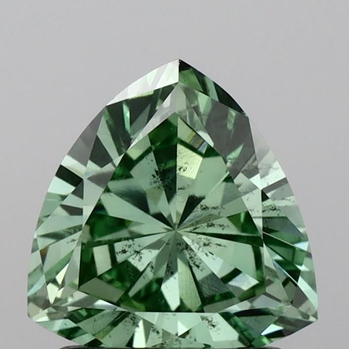 1.06 CT Fancy Vivid Green TRIANGULAR
