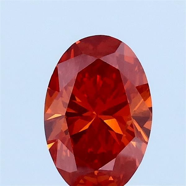 0.71 CT Fancy Vivid Pinkish Orange OVAL
