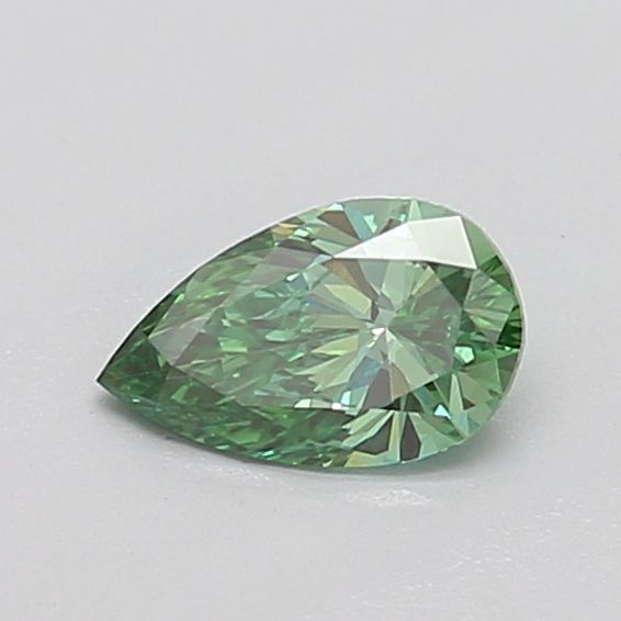 0.38 CT Fancy Vivid Green PEAR