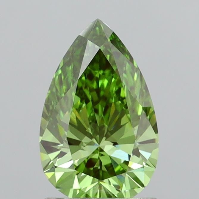 1.36 CT Fancy Vivid Green PEAR