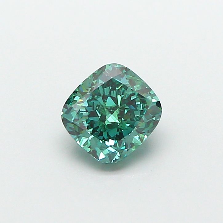 1.52 CT Fancy Vivid Green CUSHION MODIFIED