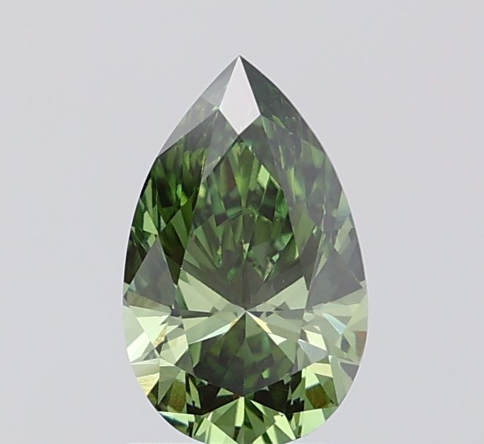 1.01 CT Fancy Vivid Green PEAR