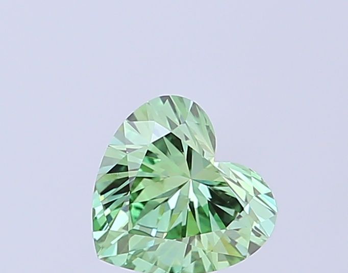 0.88 CT Fancy Vivid Green HEART