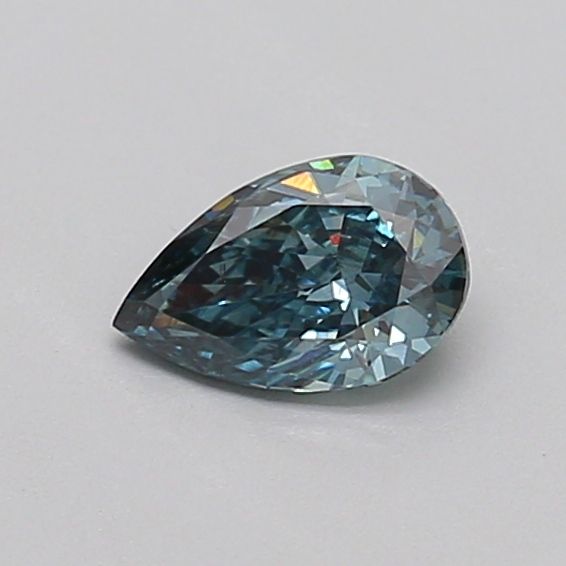 0.32 CT Fancy Deep Blueish Green PEAR