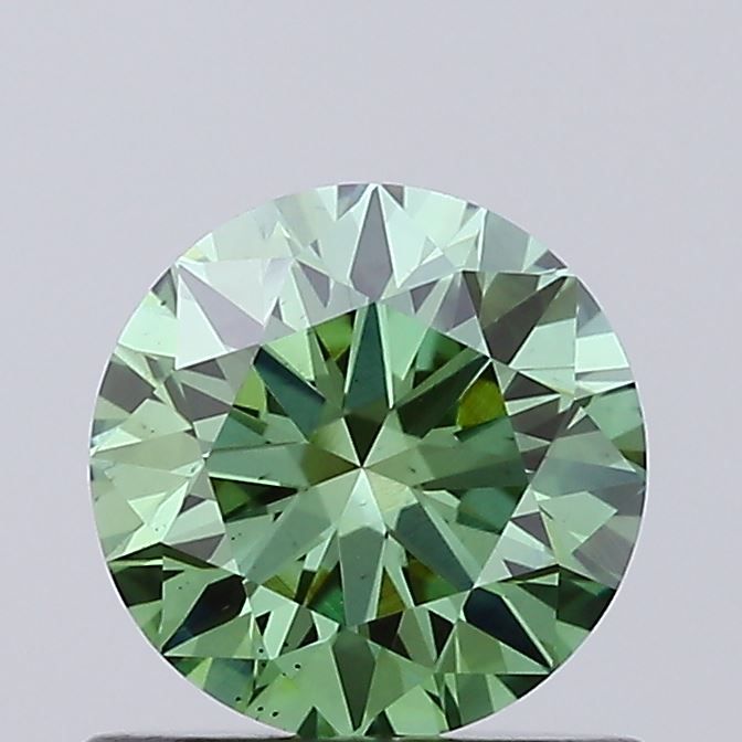 0.77 CT Fancy Vivid Green ROUND