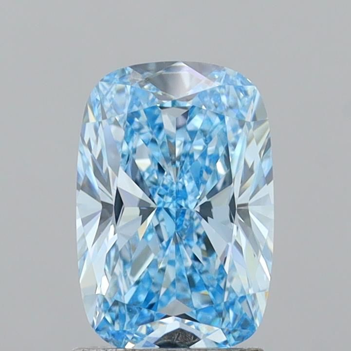 1.55 CT Fancy Vivid Blue CUSHION MODIFIED