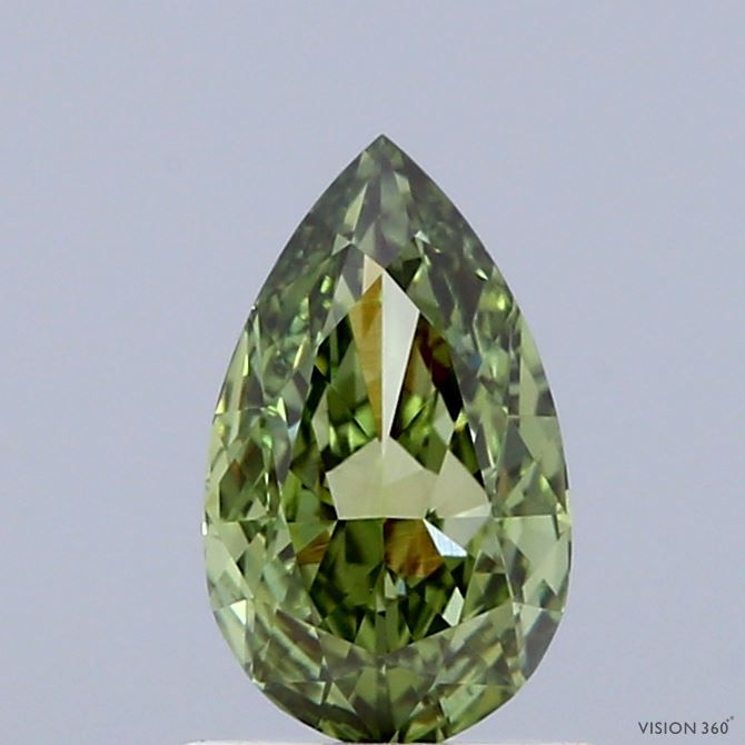 1.0 CT Fancy Vivid Green PEAR