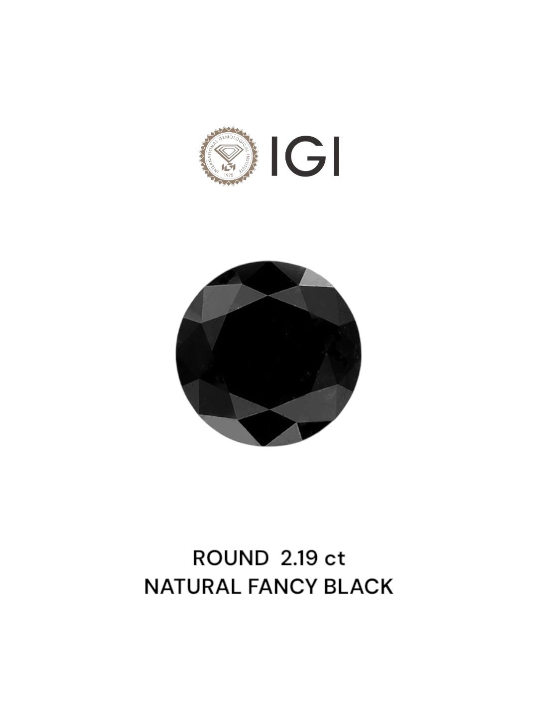 Diament 2.19 ct Fancy Black/