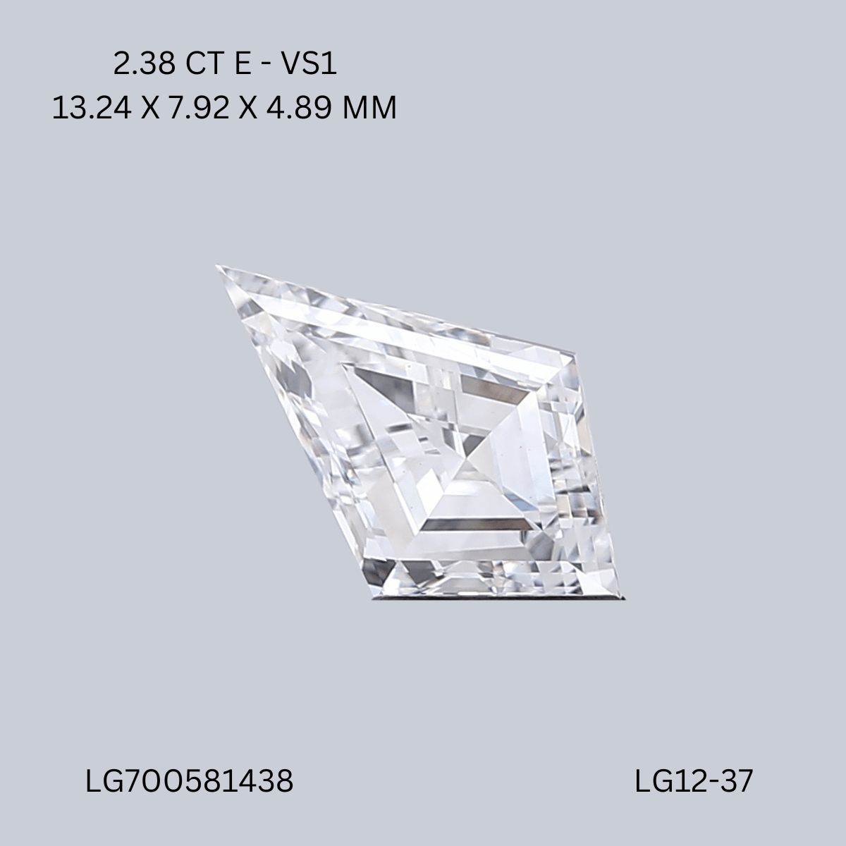 2.38 ct lab-grown Kite Diamond