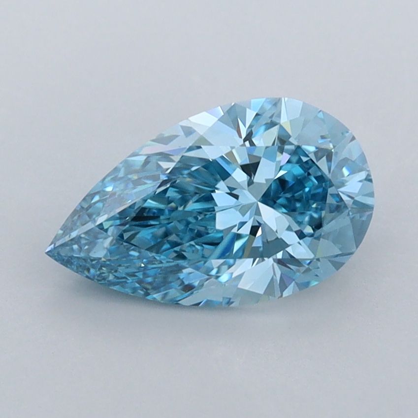 1.23 CT Fancy Vivid Blue PEAR