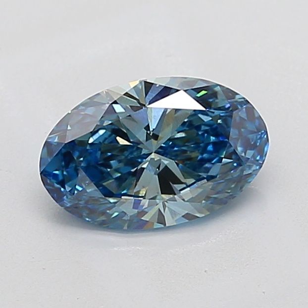1.52 CT Fancy Vivid Blue OVAL