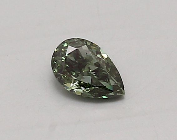 0.32 CT Fancy Vivid Green PEAR