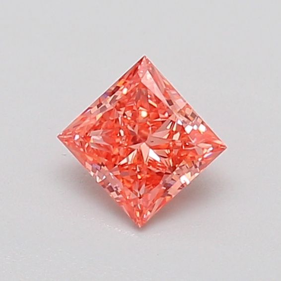 0.4 CT Fancy Vivid Orangey Pink PRINCESS