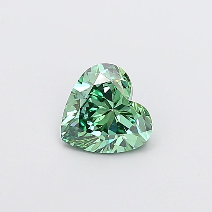 1.01 CT Fancy Vivid Green HEART