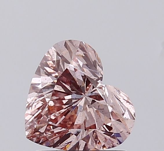 1.03 CT Fancy Intense Brownish Pink HEART