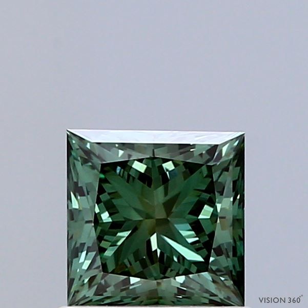 1.01 CT Fancy Vivid Green PRINCESS