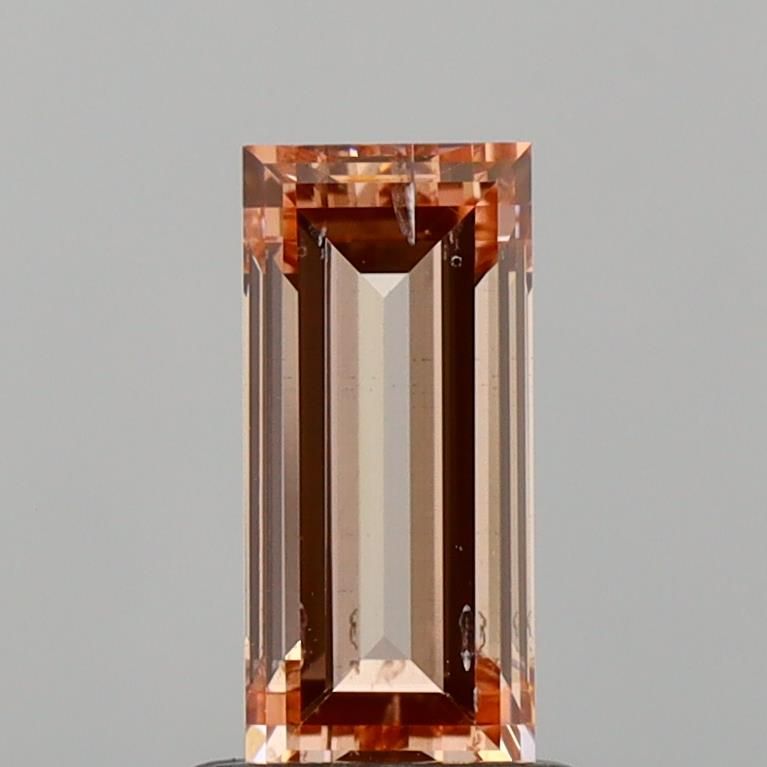 1.06 CT Fancy Intense Brownish Pink BAGUETTE