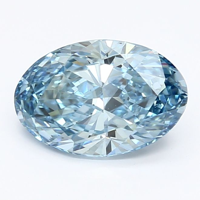1.51 CT Fancy Vivid Blue OVAL
